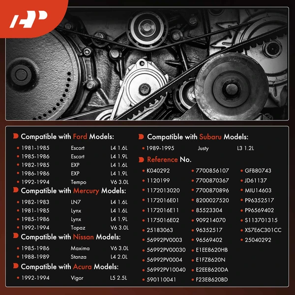 29.19 inch Serpentine Belt for Nissan Maxima 1985-1986 Ford Escort Tempo Mercury