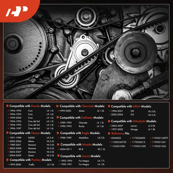 30.65 inch Serpentine Belt for Honda Civic Nissan Altima Mitsubishi Mazda Acura