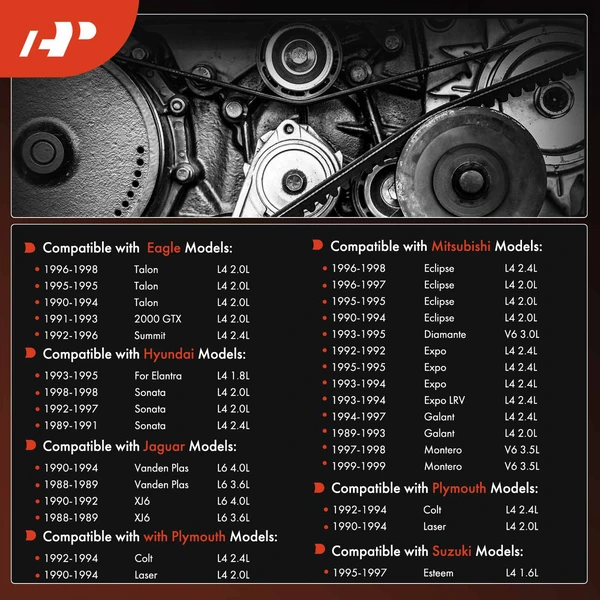 39.13 inch Serpentine Belt for Honda Accord Hyundai Elantra Sonata Mitsubishi