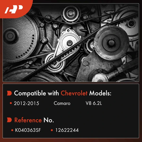 36.39 inch Air Conditioning Serpentine Belt for Chevrolet Camaro 2012-2015