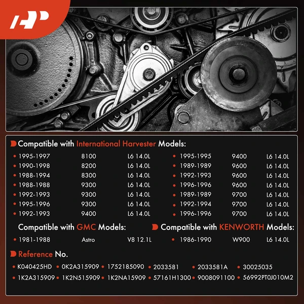 42.55 inch Heavy Duty Serpentine Belt for International Harvester Kenworth GMC