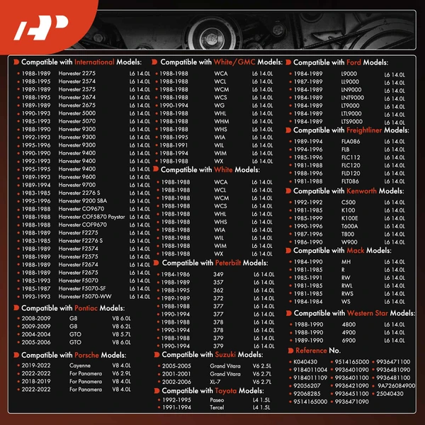 43.15 inch Serpentine Belt for Ford L9000 Kenworth C500 Freightliner Mack Pontiac