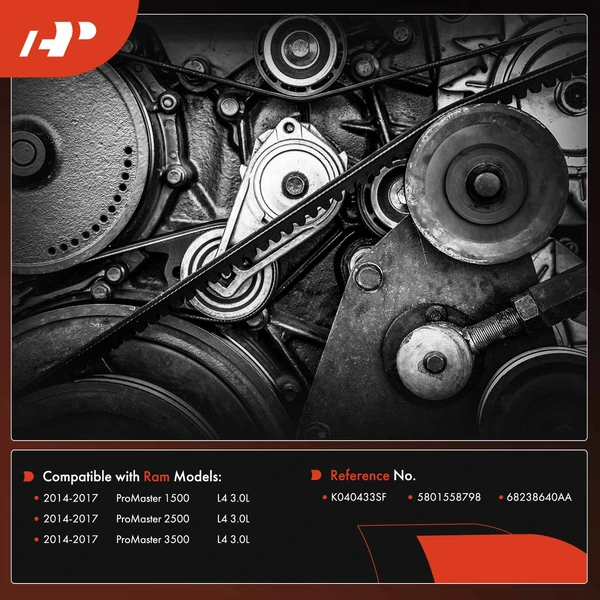 43.35 inch Air Conditioning Serpentine Belt for Ram ProMaster 1500 2500 3500 14-17