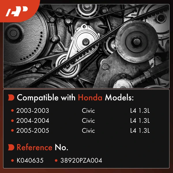 63.51 inch Serpentine Belt for Honda Civic 2003-2005 1.3L Hybrid