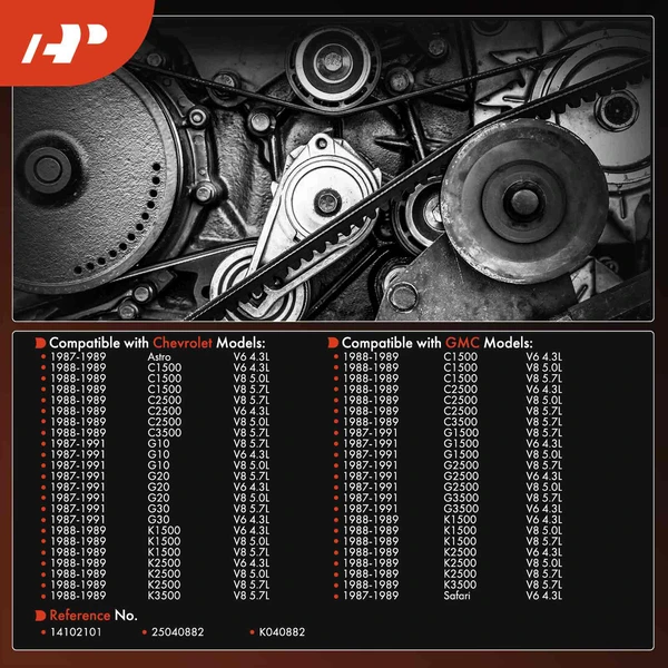 88.26 inch Serpentine Belt for 1988-1989 GMC K3500