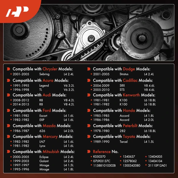 37.13 inch Serpentine Belt for Honda Accord Cadillac SRX Mitsubishi Mirage Acura TL