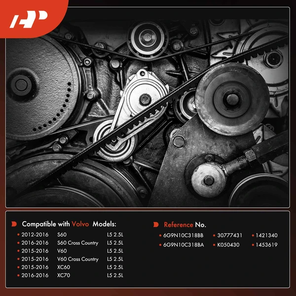 43.07 inch Serpentine Belt for Volvo XC60 2015-2016 S60 2012-2016 Volvo XC70 2016