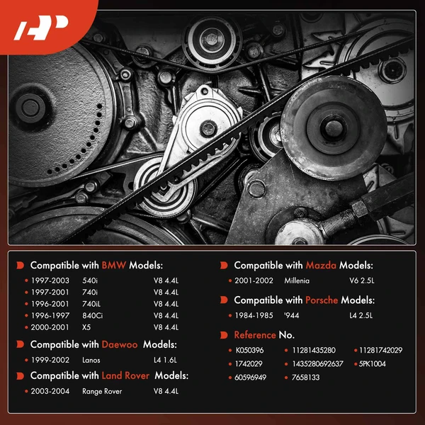 39.64 inch Serpentine Belt for Land Rover Range Rover 03-04 BMW X5 00-01 540i Mazda