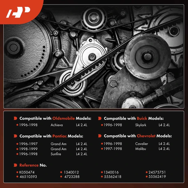 47.37 inch Serpentine Belt for Chevrolet Malibu Cavalier Buick Pontiac Grand Am