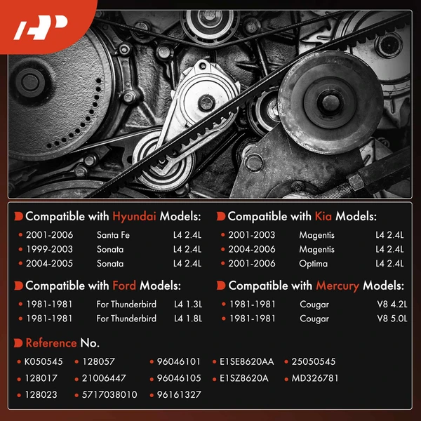 54.71 inch Serpentine Belt for Hyundai Sonata 99-05 Santa Fe Kia Optima Ford Mercury