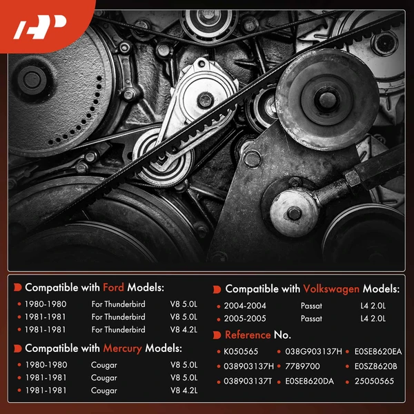 56.45 inch Serpentine Belt for Volkswagen Passat Ford Thunderbird Mercury Cougar