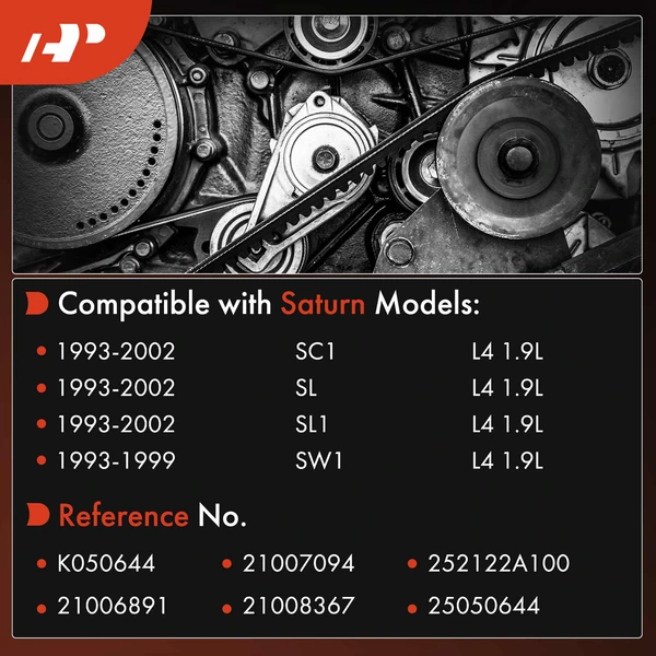 64.44 inch Serpentine Belt for Saturn SL1 SL SC1 1993-2002 SW1 1993-1999 SOHC 1.9L