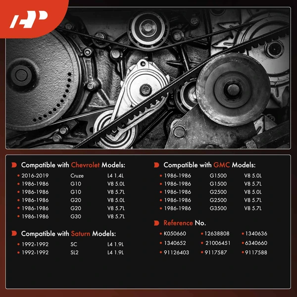 66.19 inch Serpentine Belt for Chevrolet Cruze 2016-2019 G10 G20 GMC G1500 G2500