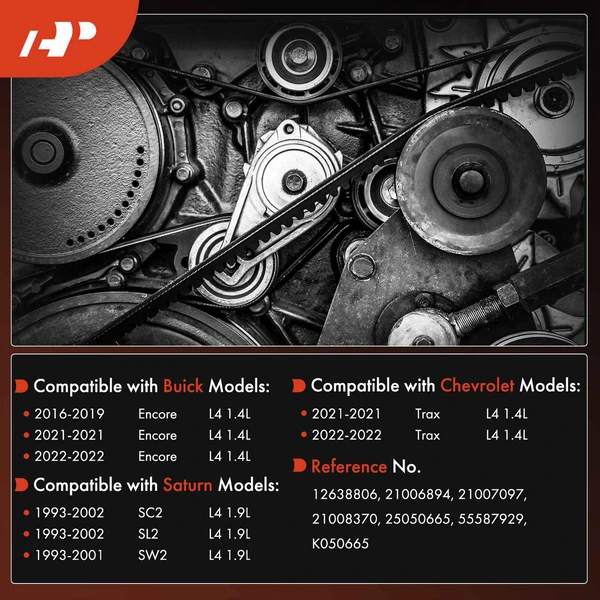 66.53 Inches Serpentine Belt for Buick Encore 2016-2019 21-22 Chevrolet Trax 2021-2022 Saturn