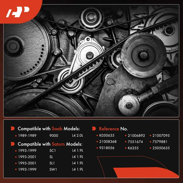 63.5 inch Serpentine Belt for Saab 9000 1989 Saturn SC1 SW1 1993-1999 SL SL1 93-01