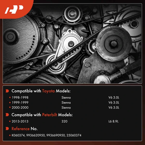 37.38 inch Serpentine Belt for Toyota Sienna 1998-2000 V6 3.0L Peterbilt 320 2013