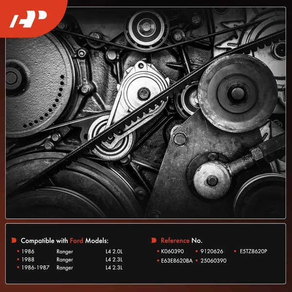 39.13 inch Fan & Air Conditioning Serpentine Belt for Ford Ranger 86-88 2.0L 2.3L