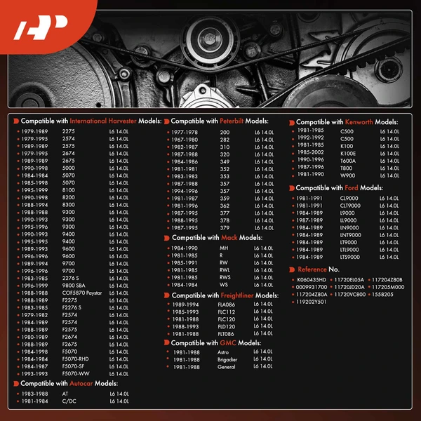 43.62 inch Heavy Duty Serpentine Belt for 1981-1984 Autocar C / DC