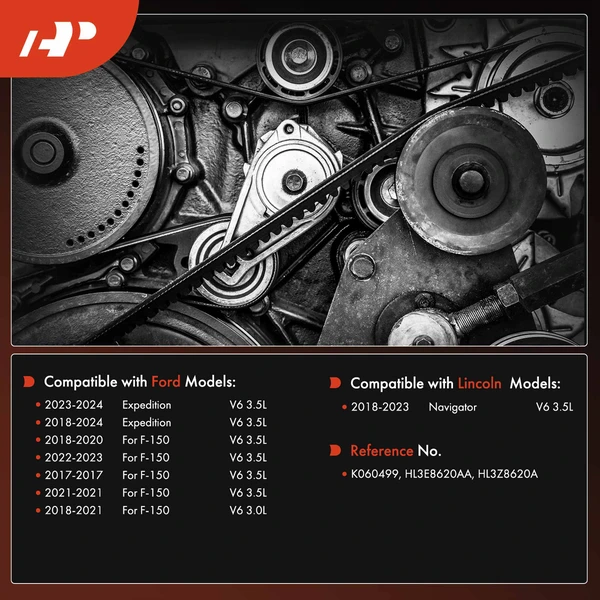 49.92 inch Serpentine Belt for Ford F-150 17-23 Expedition 18-24 Lincoln Navigator