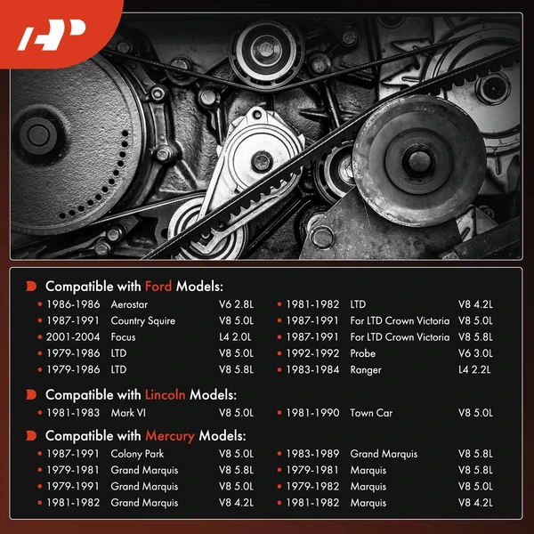 50.16 inch Serpentine Belt for Ford LTD 1979-1986 Mercury Grand Marquis 1979-1991