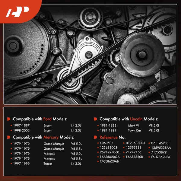 50.61 inch Serpentine Belt for Ford Escort 1997-2002 2.0L Lincoln Town Car Mercury