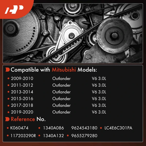 47.37 inch Alternator & Air Conditioning Serpentine Belt for Mitsubishi Outlander