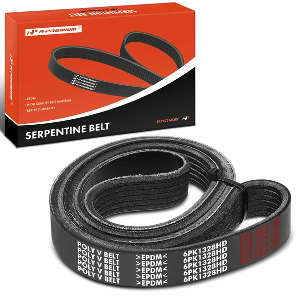 52.27 inch Heavy Duty Serpentine Belt for Freightliner International Sterling Truck