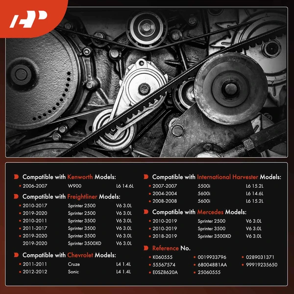 55.46 inch Serpentine Belt for Chevrolet Cruze Sonic Mercedes-Benz Freightliner