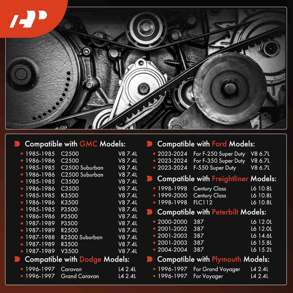 56.09 inch Serpentine Belt for Ford F-250 Super Duty 6.7L Chevrolet C20 C30 7.4L