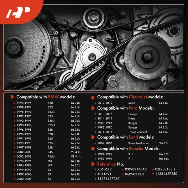 61.22 inch Serpentine Belt for Ford Escape BMW 320i 325i Chevrolet Sonic Porsche