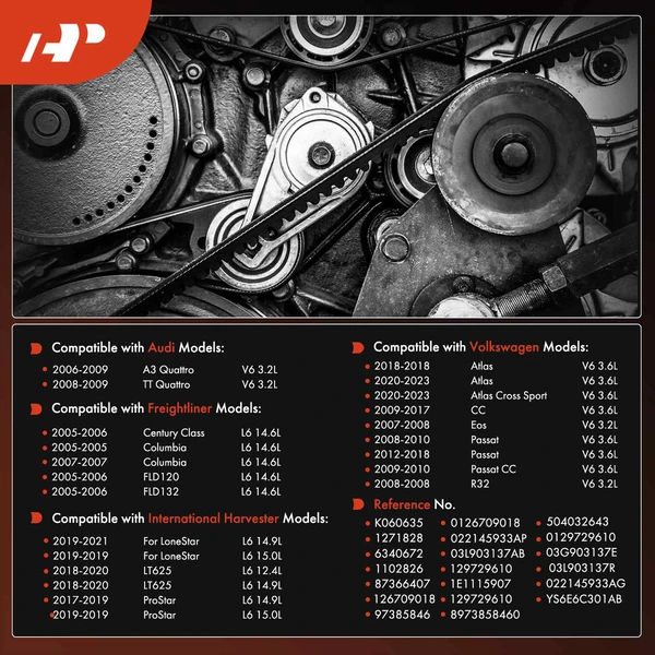 63.5 inch Serpentine Belt for VW Passat 08-10 12-18 Atlas CC Eos Audi Freightliner