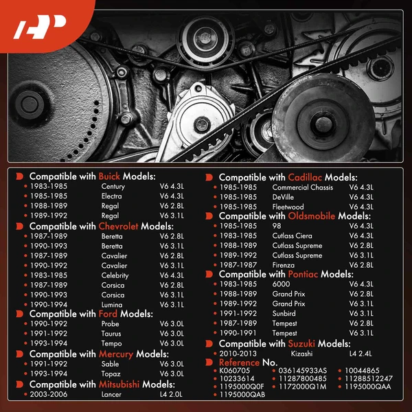 70.57 inch Serpentine Belt for Ford Buick Cadillac Chevrolet Mercury Mitsubishi