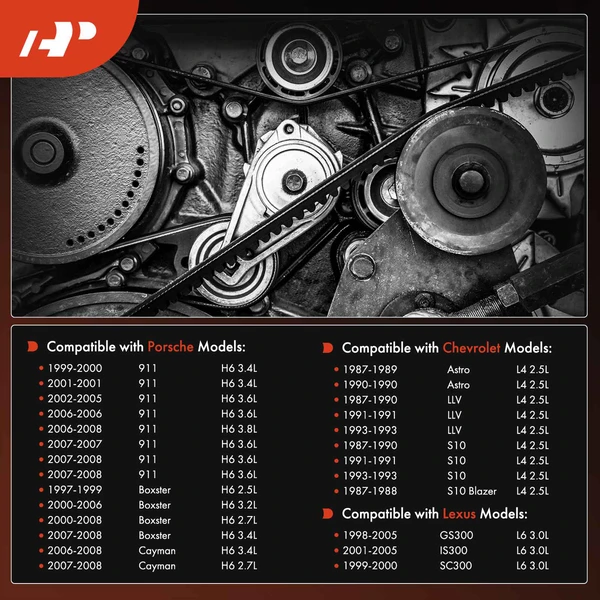 75.87 inch Serpentine Belt for Jeep Wrangler 20-23 Porsche 911 Boxster Cayman