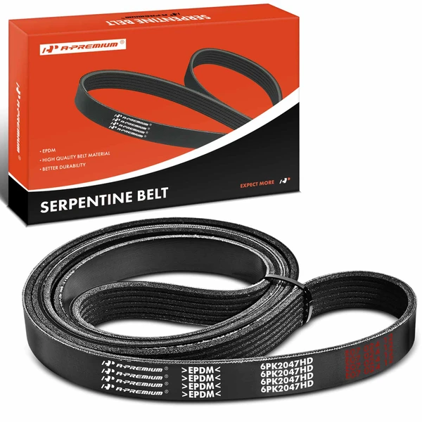 80.58 inch Heavy Duty Serpentine Belt for 2002 Ford E-150 Econoline