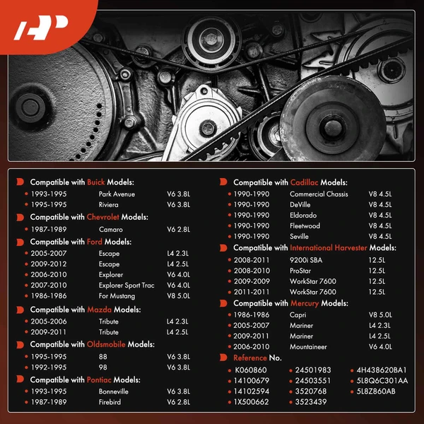 86.08 inch Serpentine Belt for Ford Explorer 4.0L Chevrolet Camaro 2.8L Cadillac