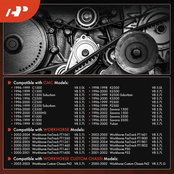 87.03 inch Heavy Duty Serpentine Belt for Chevrolet Tahoe Mercedes-Benz Workhorse