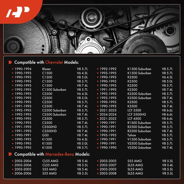 97.02 inch Serpentine Belt for Chevrolet Tahoe Blazer C1500 C3500HD K1500 LCF 3500