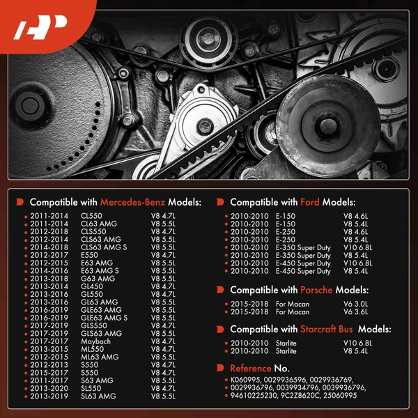 99.42 inch Serpentine Belt for Porsche Macan 15-18 Ford E-150 Mercedes CL550 S550