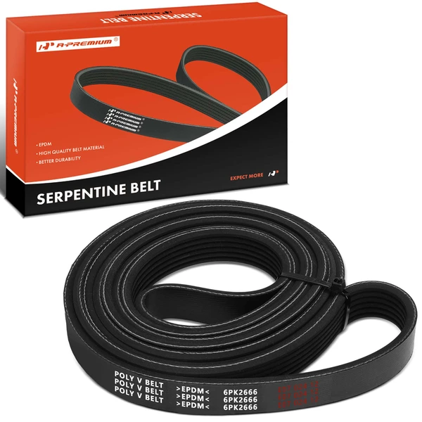 104.98 inch EPDM Serpentine Belt for Ford Thunderbird Lincoln LS 2002 V8 3.9L GAS
