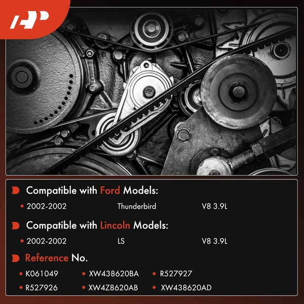 104.98 inch EPDM Serpentine Belt for Ford Thunderbird Lincoln LS 2002 V8 3.9L GAS