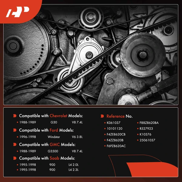 103.74 inch Serpentine Belt for Chevrolet G30 GMC G3500 Ford Windstar Saab 900 GAS