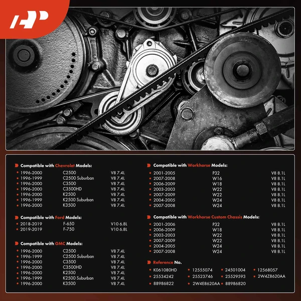 108.14 inch Heavy Duty Serpentine Belt for Ford F-650 F-750 Chevrolet GMC Workhorse