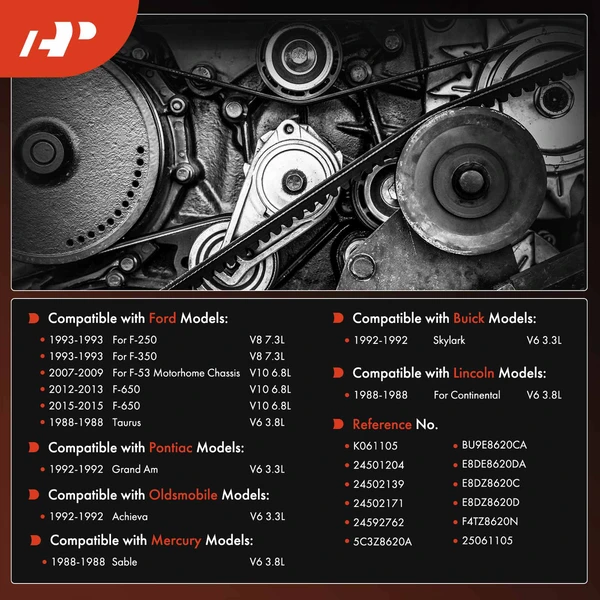 110.6 inch Serpentine Belt for Ford F-250 F-350 Taurus Lincoln Continental Mercury