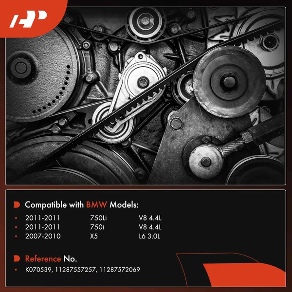 53.96 inch Serpentine Belt for BMW X5 E70 2007-2010 750i 750Li F04 2011 3.0L 4.4L