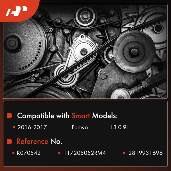 54.21 inch Serpentine Belt for Smart Fortwo 2016-2017 L3 0.9L GAS