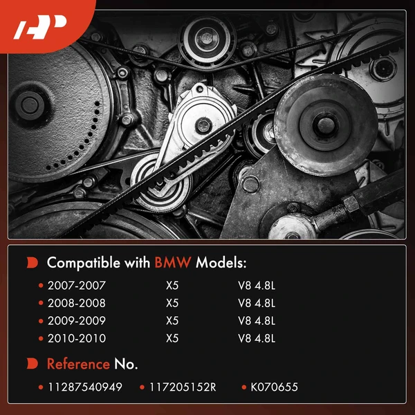 65.5 inch Serpentine Belt for BMW X5 E70 2007-2010 V8 4.8L GAS Naturally Aspirated