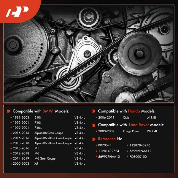 64.44 inch Serpentine Belt for Honda Civic 2006-2011 Land Rover Range Rover BMW X5