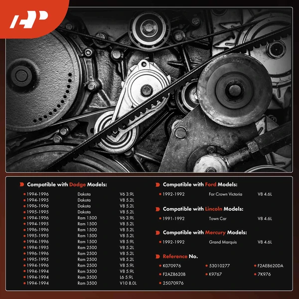 97.54 inch Serpentine Belt for Dodge Ram 1500 2500 3500 Dakota Ford Lincoln Mercury
