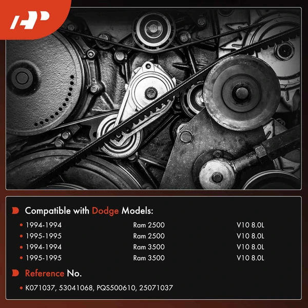 103.74 inch Serpentine Belt for Dodge Ram 2500 Ram 3500 1994-1995 V10 8.0L Pickup