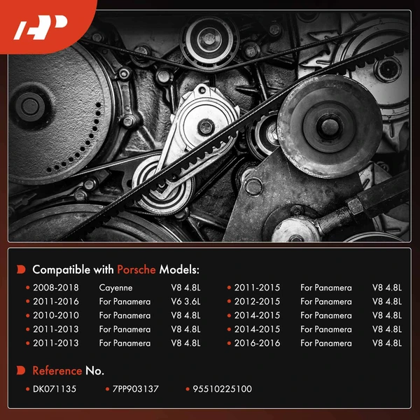 113.56 inch Serpentine Belt for Porsche Cayenne 2008-2018 Panamera 2010-2016